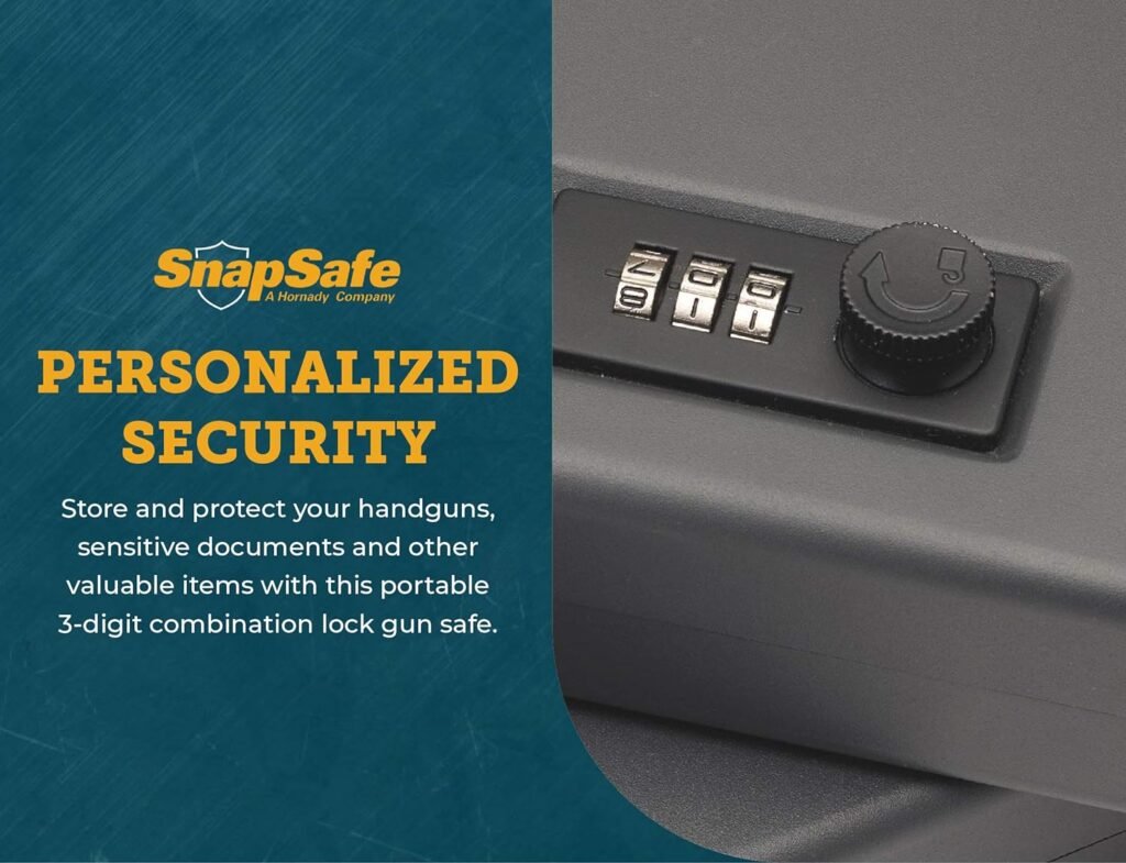 SnapSafe Portable Combination Lock Box for Guns