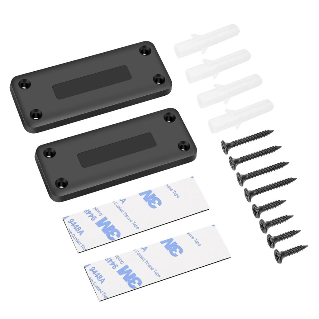 4-Pack Gun Magnet Magnetic Gun Mount Rubber Coated with Adhesive Backing and Screws 32 lb Rating