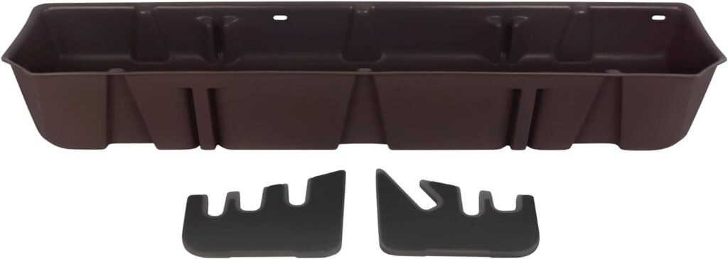 DU-HA Under Seat Storage fits 2015-2024 Ford F150 SuperCrew  2017-2024 Ford F250 F350 F450 F550 Super Duty Crew Cab | Brown Heavy-Duty Back Seat Organizer | 20113