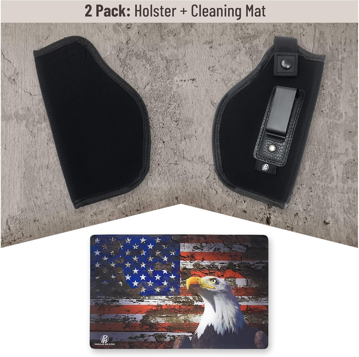 IWB Concealed Carry Combo Bundle Neoprene Gun Holster + Gun Cleaning Mat Review