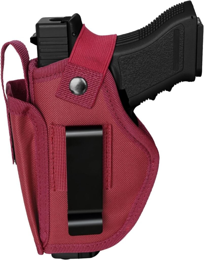 LGTFY Universal Concealed Carry Gun Holsters Right Left Hand with Mag Pouch for Men Women, IWB/OWB 380 9mm Holsters for Pistols, Fits SW MP Shield Glock, Similar Handguns