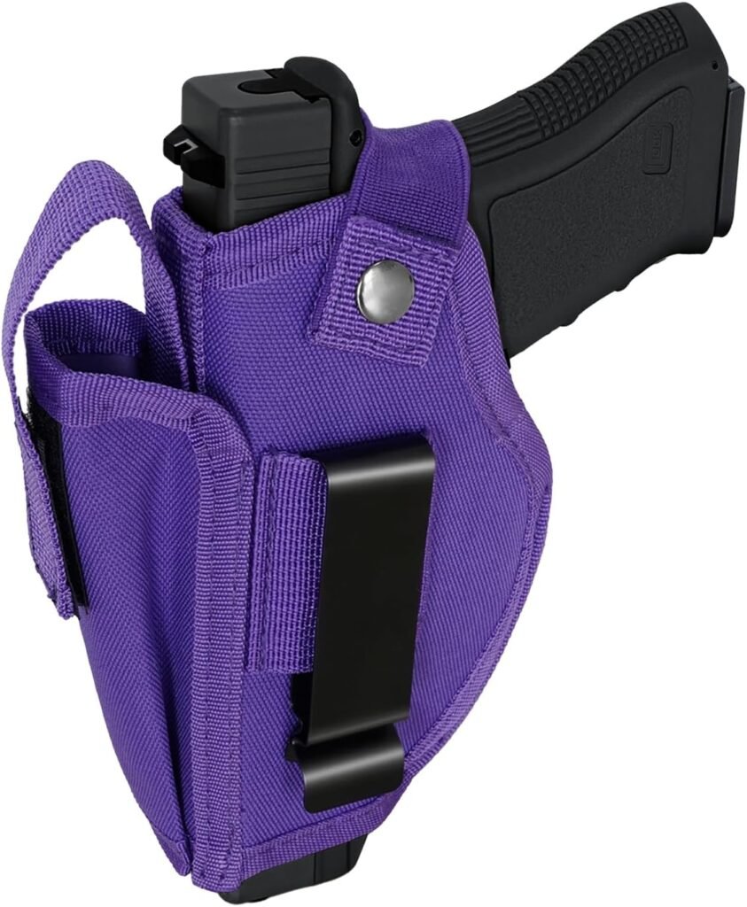 LGTFY Universal Concealed Carry Gun Holsters Right Left Hand with Mag Pouch for Men Women, IWB/OWB 380 9mm Holsters for Pistols, Fits SW MP Shield Glock, Similar Handguns